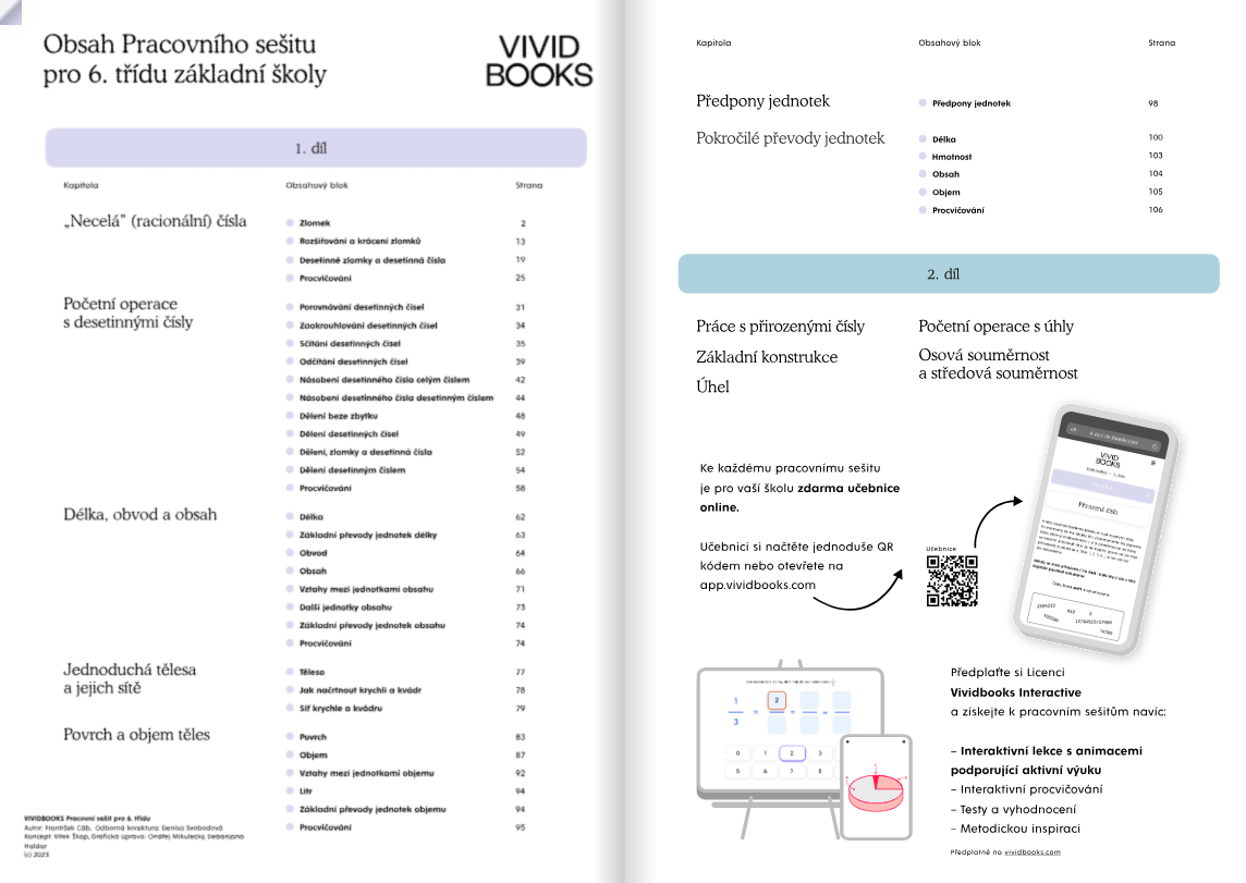 Matematika pro 6. ročník, 1. díl - pracovní sešit s online licencí