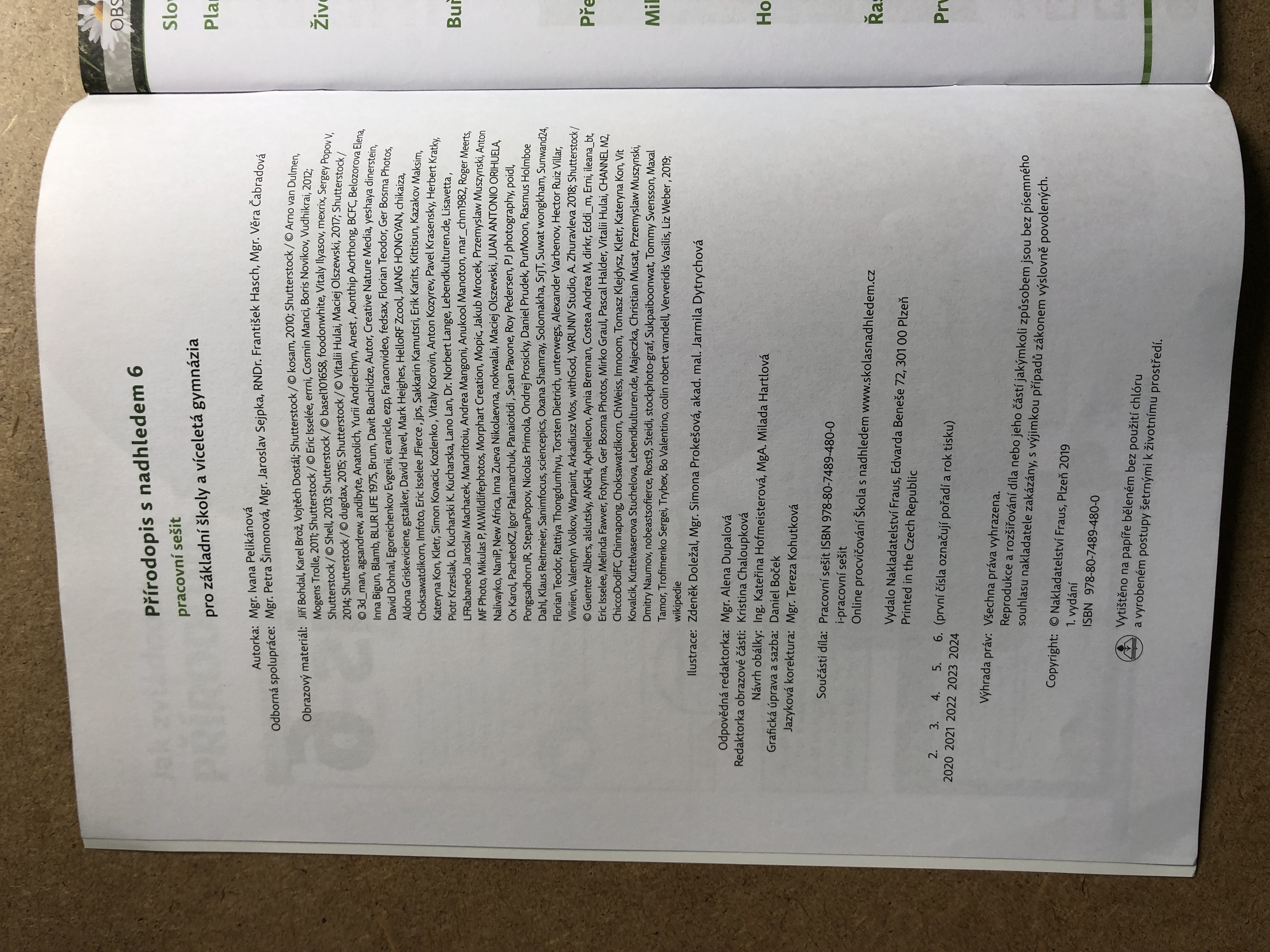 Přírodopis 6 s nadhledem - pracovní sešit