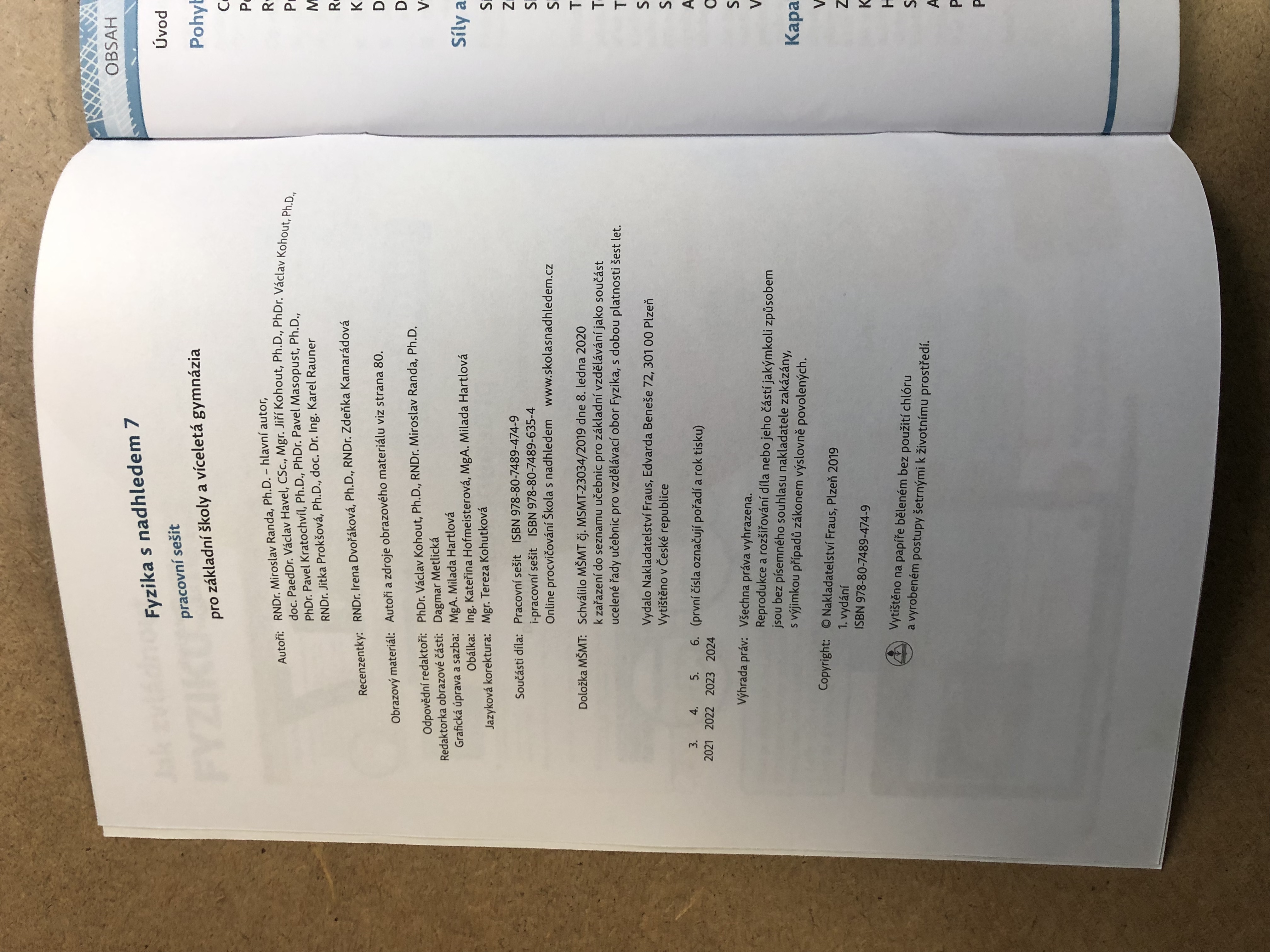 Fyzika 7 s nadhledem 2v1 - pracovní sešit