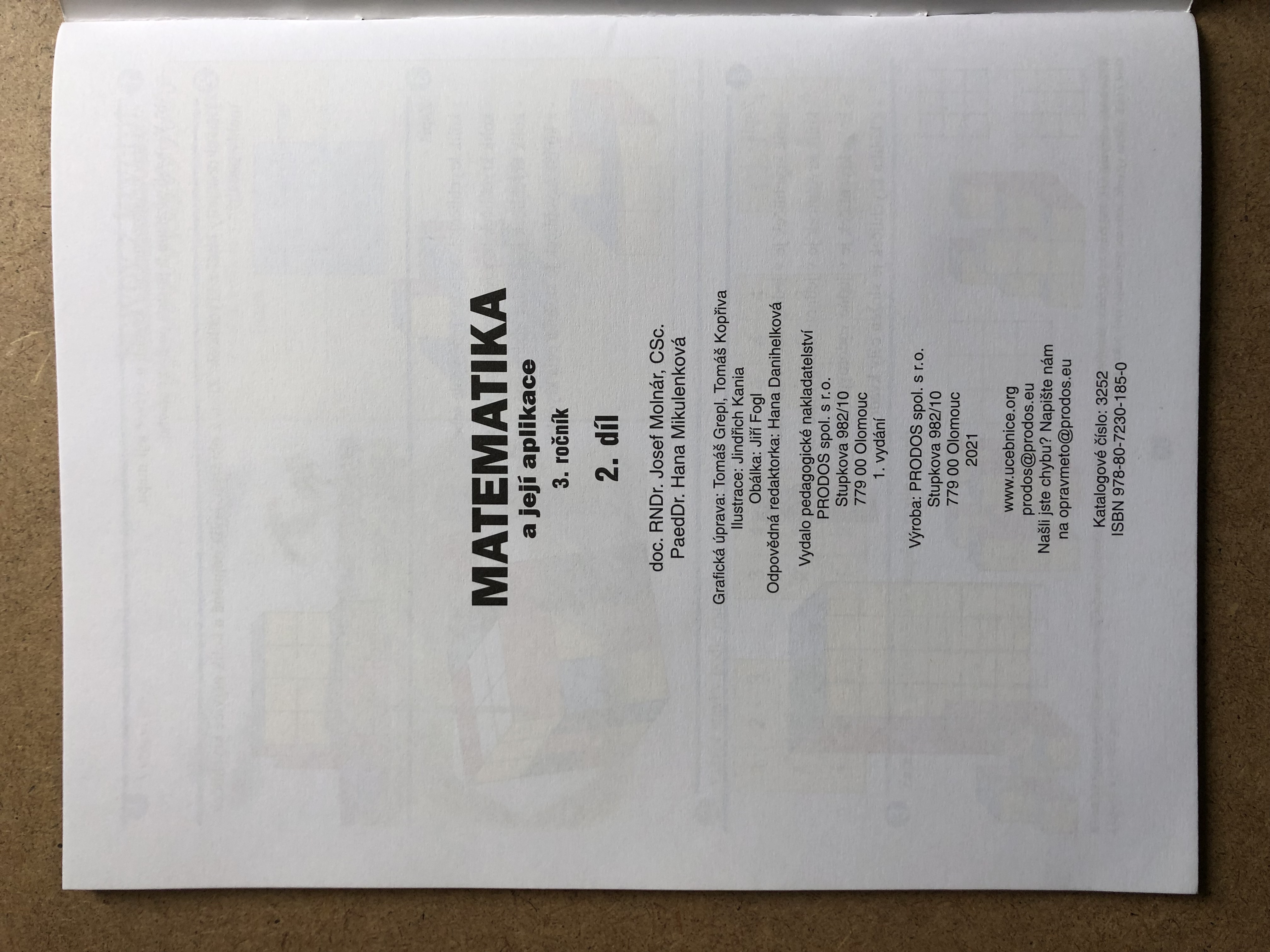 Matematika a její aplikace pro 3. ročník 2. díl