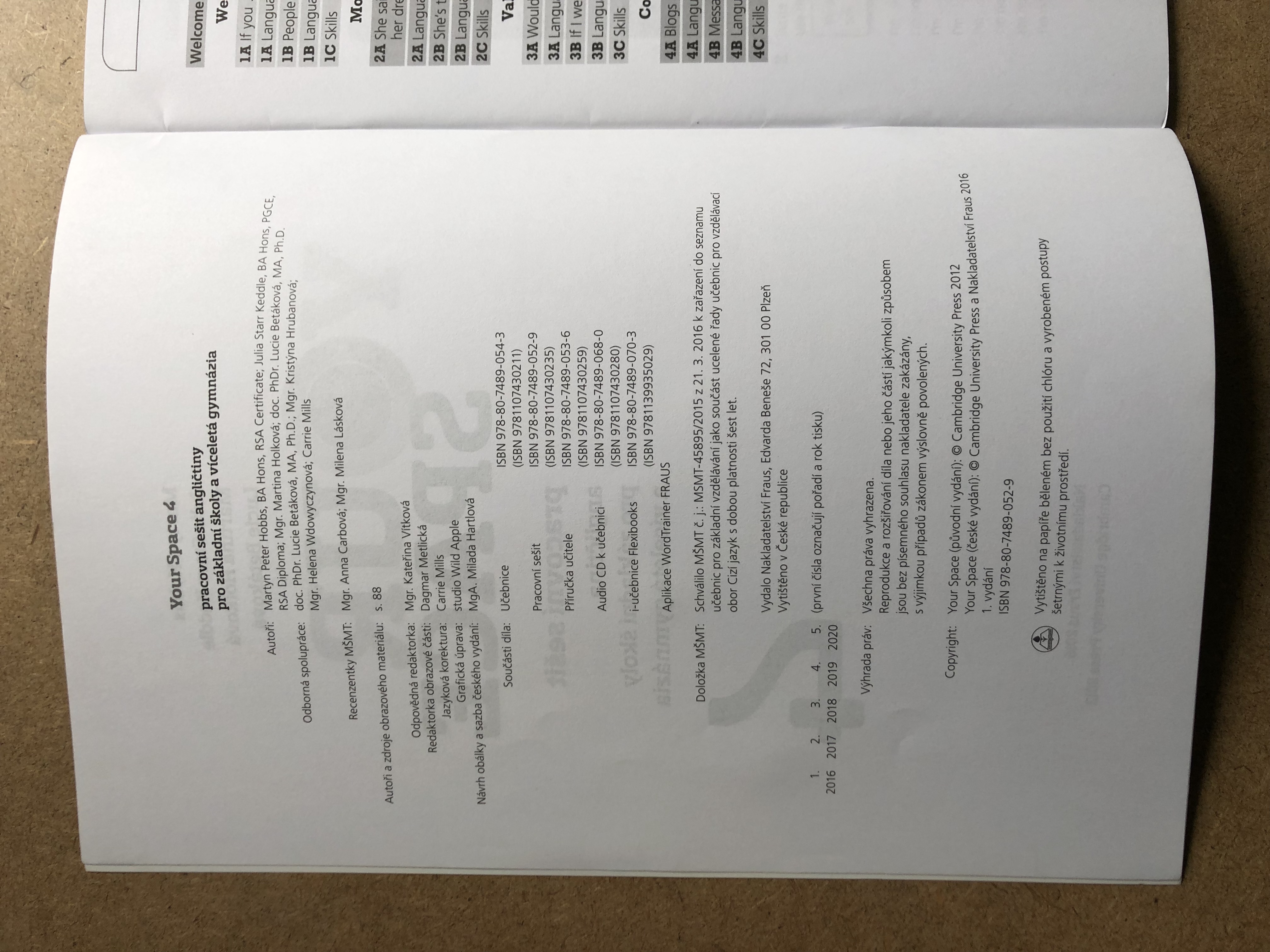 Your Space 4 - pracovní sešit