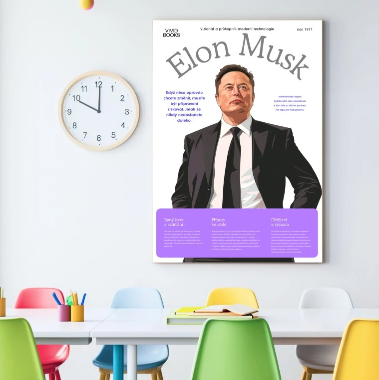 Nástěnný plakát - Elon Musk