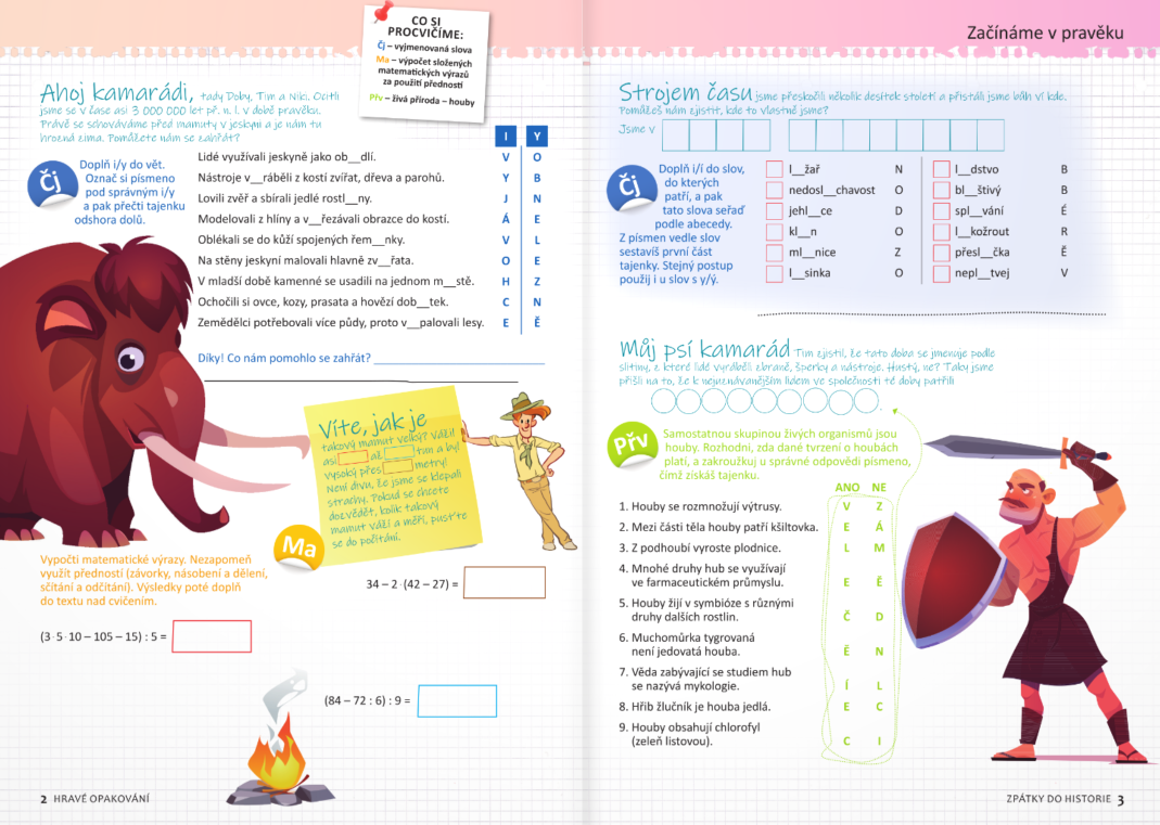 Hravé opakování učiva 4. třídy: Prázdninové putování