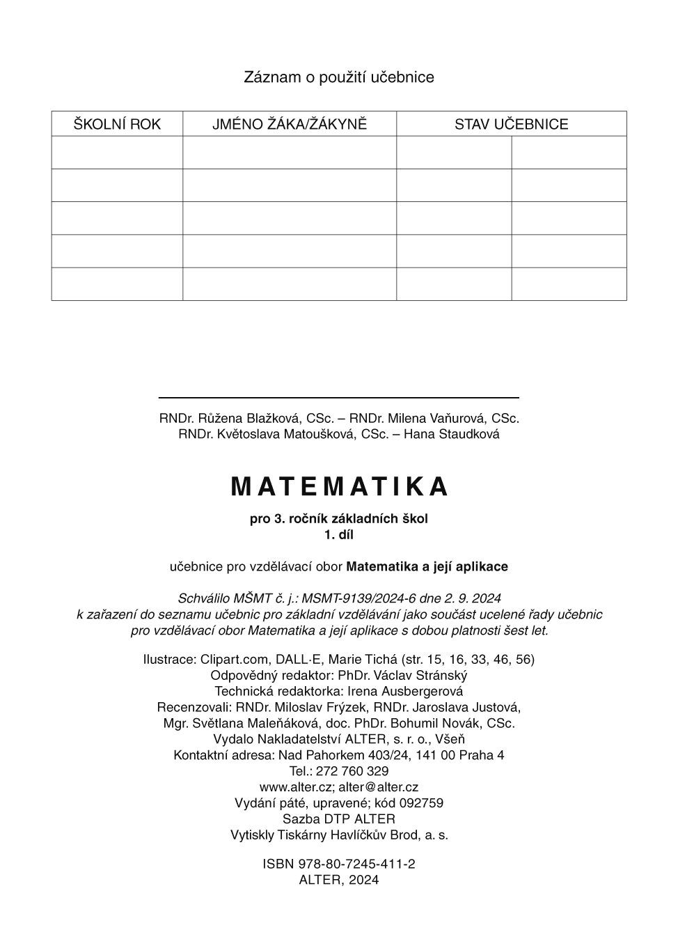 Matematika 3. ročník - 1. díl