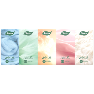 Kapesníčky papírové TENTO Natura Soft 3-vrstvé/ 10 ks