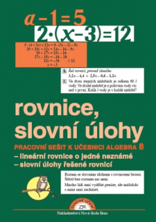 Matematika pro 8. ročník - Rovnice a slovní úlohy - pracovní sešit