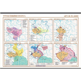 Nástěnná mapa - Vývoj českého státu I