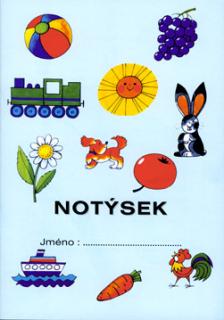Notýsek pro 1. a 2. třídu s textem